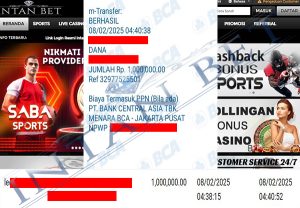 Bukti Kemenangan WD IDR 1.000.000 | Intanbet