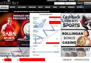Bukti Kemenangan WD IDR 1.000.000 | Intanbet