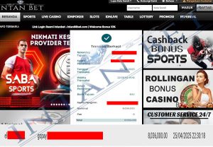 Bukti Kemenangan WD IDR 8.036.000 | Intanbet
