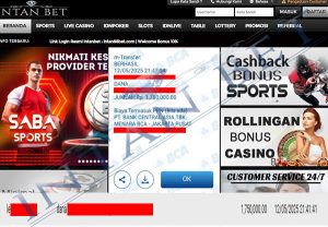 Bukti Kemenangan WD IDR 1.750.000 | Intanbet
