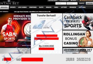 Bukti Kemenangan WD IDR 2.000.000 | Intanbet