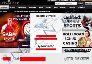 Bukti Kemenangan WD IDR 24.000.000 | Intanbet
