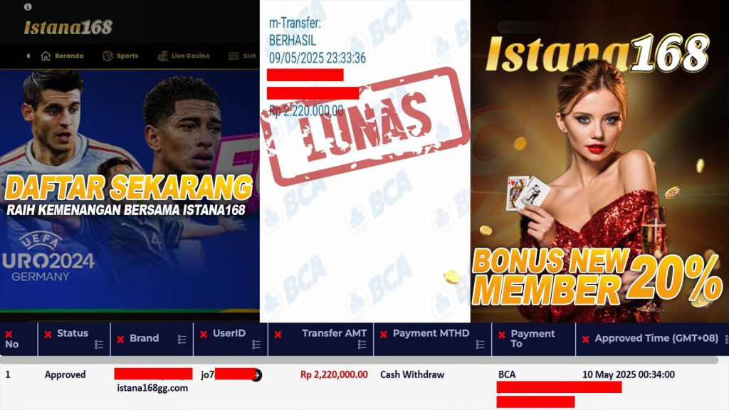 Bukti Kemenangan WD IDR 1.200.000 | Intanbet